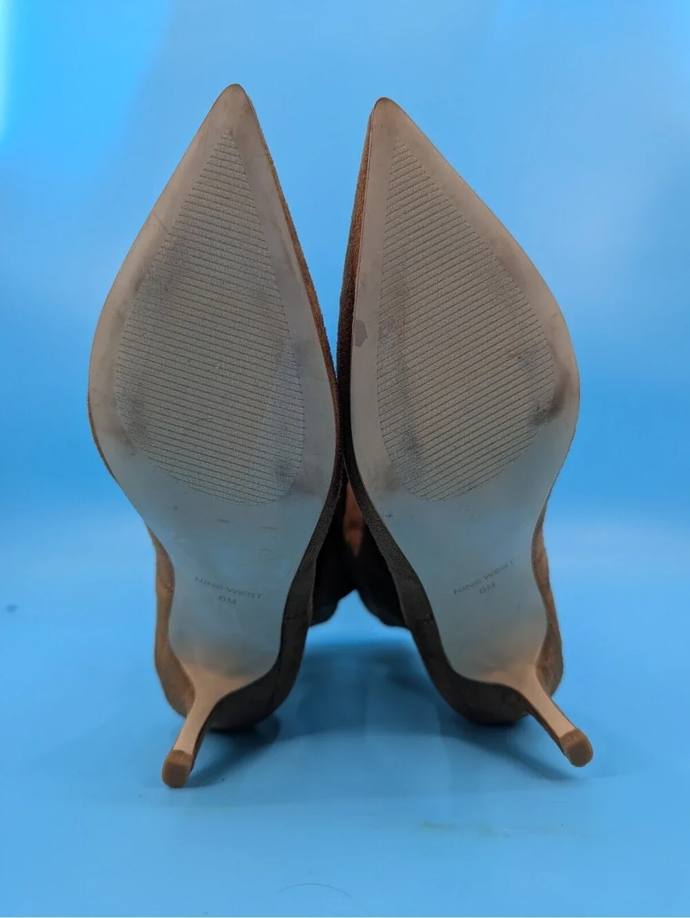 Nine West Brown Mycki suede slouch pointed toe ankle boots Size 6 NWOB Was $159